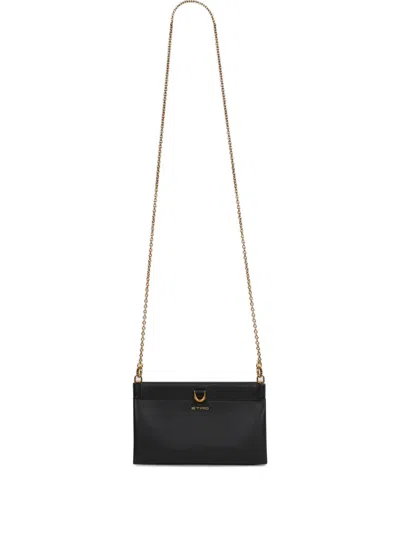 Etro Mini Talk Leather Shoulder Bag In Black