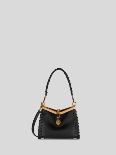 Etro Mini Vela Bag With Thread Work In Black