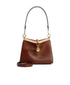 Etro Log Charm Medium Vela Shoulder Bag In Brown