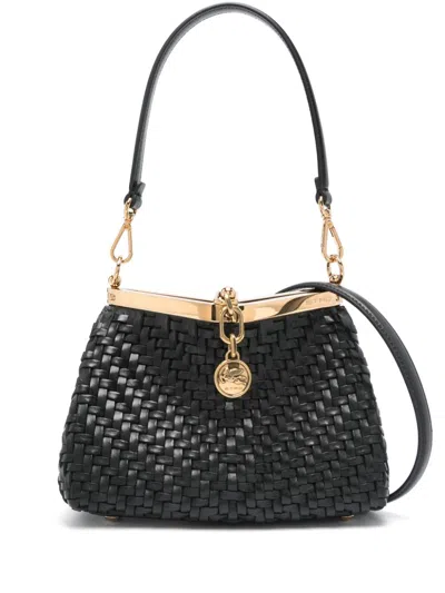 Etro Mini Vela Shoulder Bag In Black