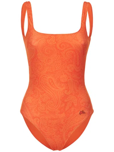 Etro Minimalist And Comfortable Orange Swimsuit