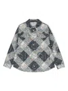 Etro Mix-print Jacket In Blue