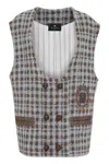 Etro Gilet In Misto Lana Ricamata Donna In Multicolor