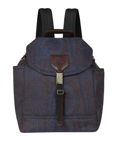 Etro Navy Blue Backpack