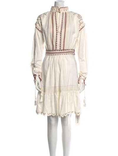 Pre-owned Etro Mock Neck Knee-length Dress W/ Tags In Neutral