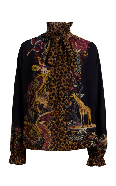 Etro Animal-printed Blouse In Animal Print
