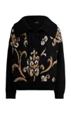Etro Patterned Wool Sweater In Black