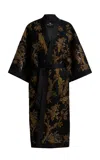 Etro Embroidered Beaded Coat In Black