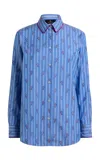 Etro Striped Cotton Button-up Shirt In Blue