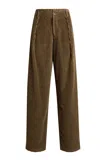 Etro Mid-rise Cotton Straight-leg Pants In Brown