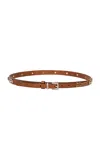 Etro Studded Leather Belt In Brown