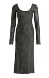 Etro Paisley-printed Maxi Dress In Gray