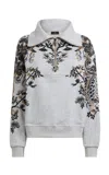 Etro Cut & Sew Cotton Sweatshirt In Gray