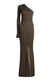 Etro Patterned Knit Maxi Dress In Green