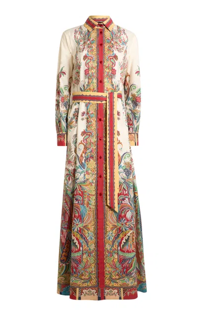 Etro Printed Cotton Gown In Multi