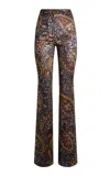 Etro Printed Flared Pants In Multi