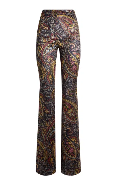 Etro Printed Flared Pants In Multi
