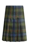 Etro Plaid Wool Knee-length Skirt In Multi