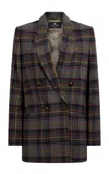 Etro Plaid Stretch-wool Blazer In Multi