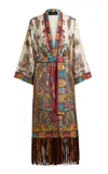 Etro Printed Silk Duster In Multi