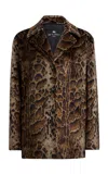 Etro Printed Cotton-blend Jacket In Neutral