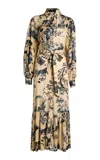 Etro Printed Belted Maxi Dress In Neutral