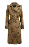 Etro Floral Cotton-blend Coat In Pink