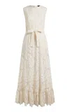 Etro Bow-detailed Cotton Maxi Dress In White