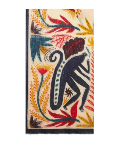 Etro Modal Scarf With Mirror Print In Multi