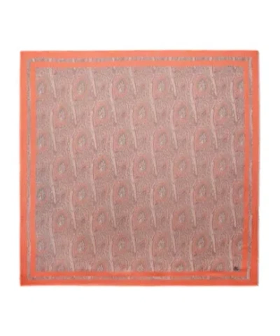 Etro Modal Shawl With Floral Paisley Motif In Brown