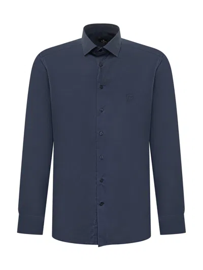 Etro Modern Tailored Shirt For Men In Blue