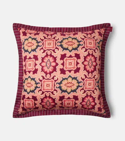Etro Mosaico Cotton Cushion In Multi