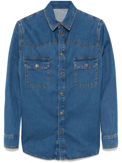 Etro Besticktes Hemd In Blau