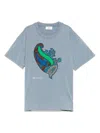 Etro Motif-embroidered T-shirt In Blue