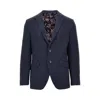 Etro Checked Single-breasted Blazer In Blue