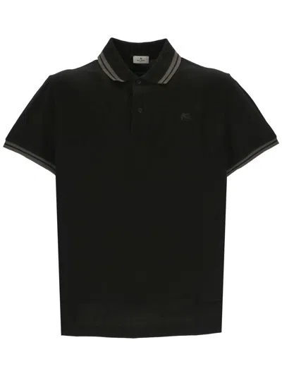 Etro Mrmd0007 Man Black T Shirt And Polo
