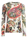 Etro Serafino Printed Wool-blend T-shirt In Multicolor