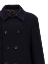 Etro Textured Double-breasted Coat Front Pockets In B0310