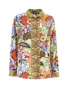 Etro Multi-colored Silk Blouse With Classic Collar