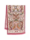 Etro Multi-coloured Patterned Scarf In Pink