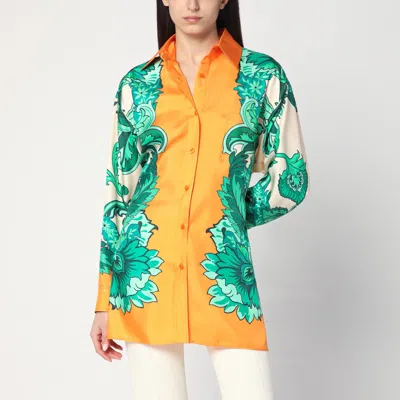 ETRO ETRO FLORAL PRINT SHIRT WITH KNOTTED DETAIL