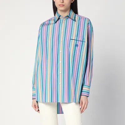ETRO ETRO MULTI COLOURED STRIPED COTTON SHIRT