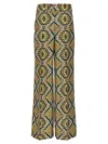Etro Multicolor All Over Print Pants In Multicolor