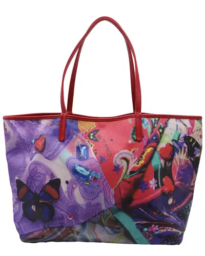 Pre-owned Etro Multicolor Coated/waterproof Canvas Butterfly-print Tote (authentic Pre-  Loved)