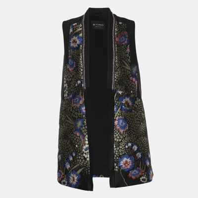 Pre-owned Etro Multicolor Floral Brocade Fabric Jacket S