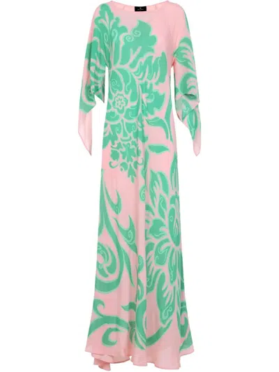 ETRO MULTICOLOR FLORAL-PRINT DRESS