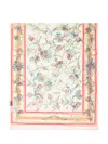 Etro Multicolor Floral Printed Scarf In White