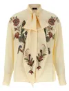 Etro Silk Blouse With Placed Print In Yellow