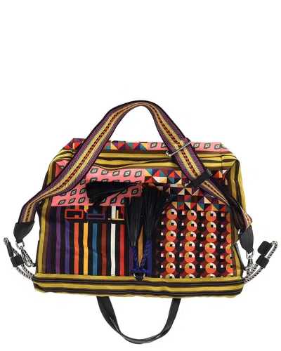 Etro Multicolor Leather  Printed Tassel Detail Handbag (authentic Pre-  Loved)
