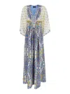 Etro Multicolor Long Dress With V Neck And All-over Paisley Print In Silk Woman In Multicolor